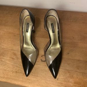 Dolce & Gabbana Patent Leather and Clear Heels